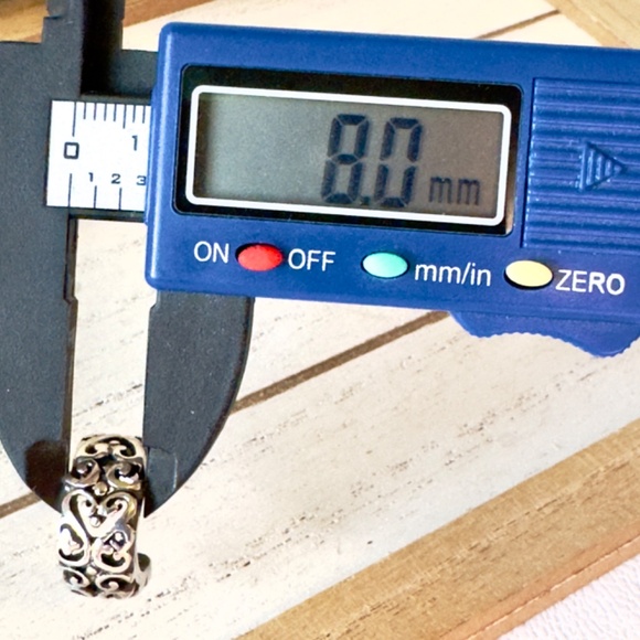 Vintage 925 Sterling Silver Heart Design Semi Hoop Earrings - Picture 6 of 7